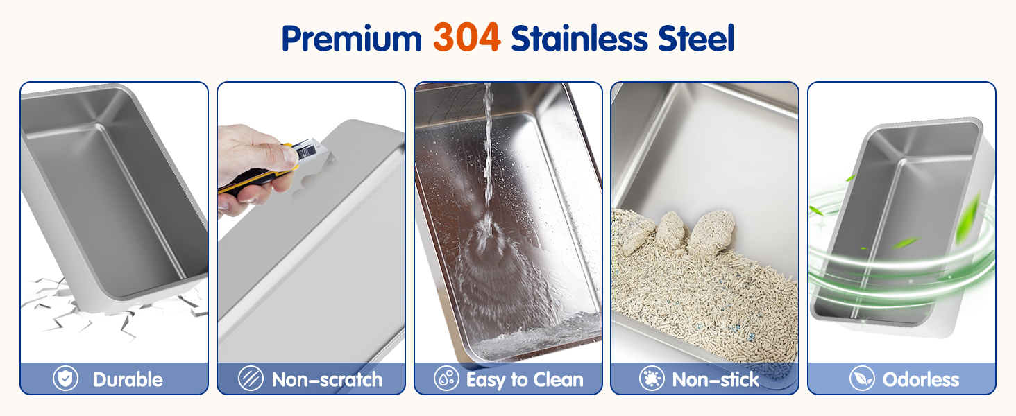 stainless steel litter box
