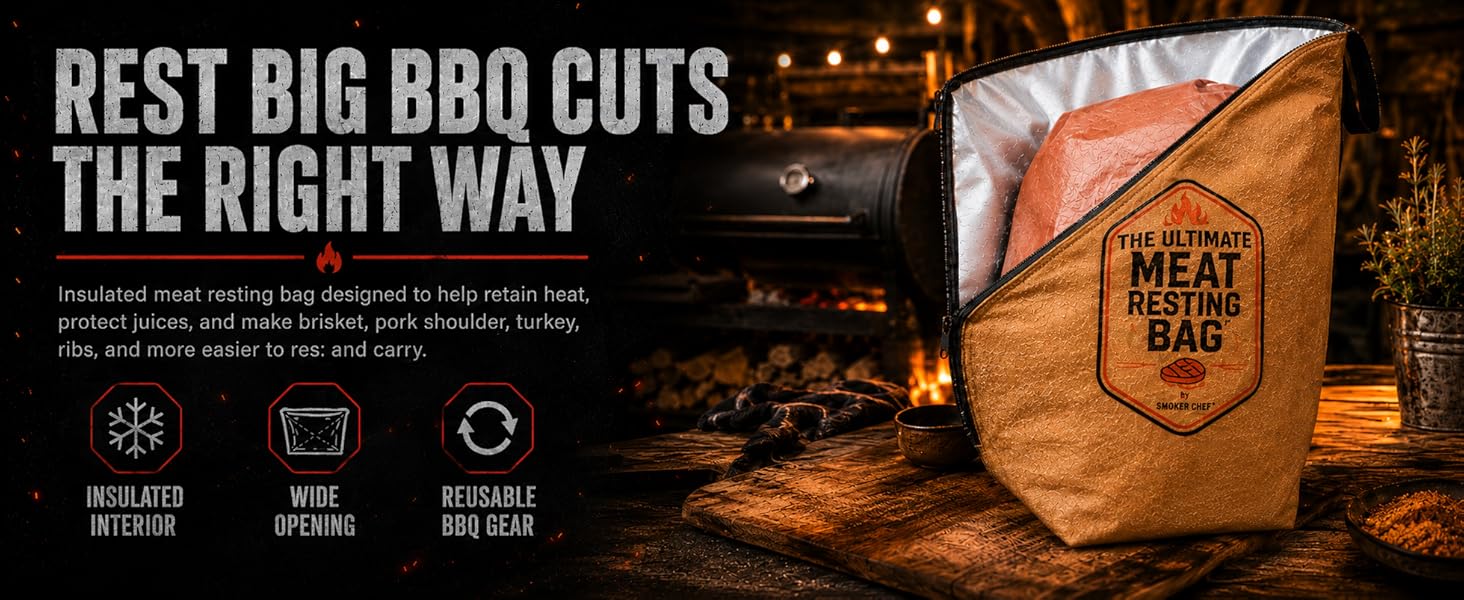 The Ultimate Meat Resting Bag by Smoker Chef - a great way to rest meat for any bbq lover.