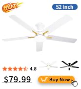 LANMEL 52 Inch Ceiling Fans with Lights, App&Remote Control, Low Profile Modern Ceiling Fan,