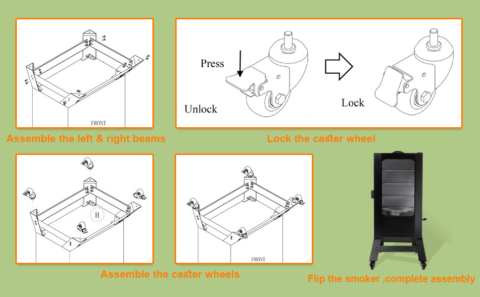 Easy to install electric smoker stand