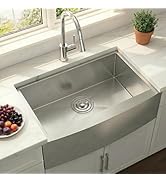 Farmhouse Sink 33 Inch, 33x22 Inch Apron Front Farmhouse Kitchen Sink, 16 Gauge Stainless Steel U...