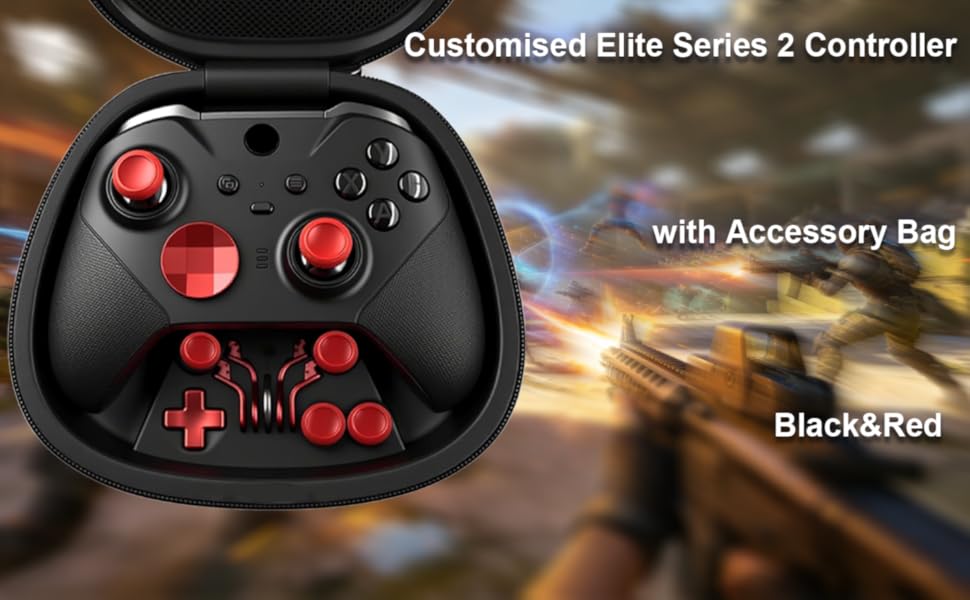 Customised Elite Series 2 Controller-Black&Red,