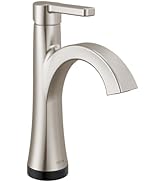 Delta Lineax Touchless Bathroom Faucet 1-Hole with Touch On Technology, Chome Single Hole Bathroo...
