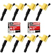 MAS Set of 10 Ignition Coils Pack Green DG508 & Motorcraft Spark Plug SP479 Compatible with Ford ...