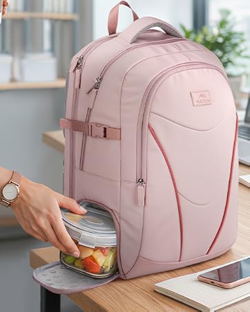 MATEIN HER Laptop Work Backpack with Lunch Compartment for Women, Water Resistant Work Backpack f...