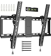 BONTEC TV Wall Mount Tilting for 23-60 inch TVs, Low Profile Design, Max VESA 400x400mm, Holds up...