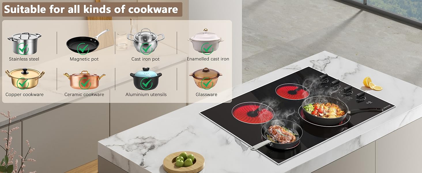 knob control cooktop