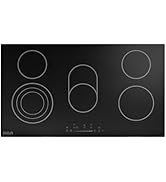 RCA R-CTES305 30 in. Sterling Collection Drop-In Electric Ceramic Glass Cooktop, 5 Burners, Tripl...