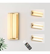 Aoceley 1-Pack 11000mAh Rechargeable Battery Operated Led Wall Scocnes,8W 3-Color Stepless Dimmab...
