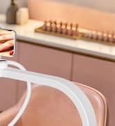 half-moon nail lamp with phone holder half moon light for nail desk nail lamp for desk