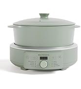 MAGNIFIQUE 6 Quart Programmable Casserole Slow Cooker, 8-in-1 Multi Cooker with Removable Non-Tox...