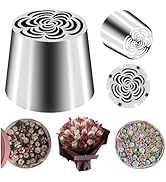 FANTEXY Extra Large Russian Piping Tip Food Grade Stainless Steel Seamless Flower Frosting Nozzle...