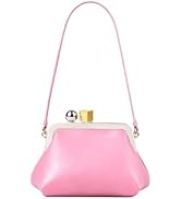 Mini Kiss Lock Purse for Women Kisslock Shoulder Bag Elegant Kiss Clasp Evening Clutch Soft PU Sm...