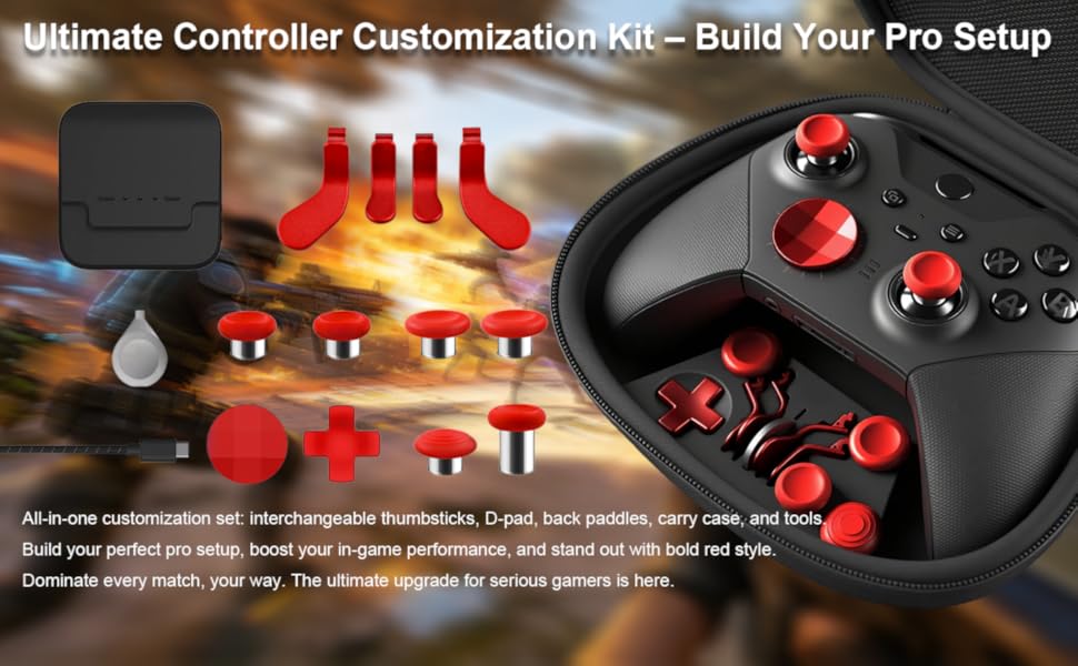 Customised Elite Series 2 Controller -Black&Red,