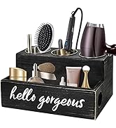 Hair Tool Organizer, Hair Dryer Holder with Drawer, Bathroom Countertop Organizer for Bathroom Ac...