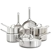 GreenPan x Bobby Flay Hard Anodized Nonstick 10 Piece Cookware Set, PFAS-Free Ceramic Pots & Pans...