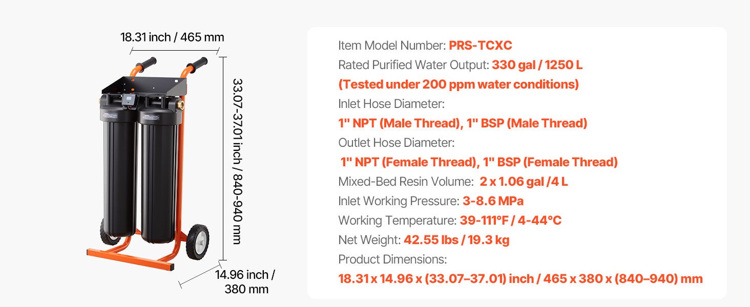 spotless deionized water system