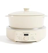 MAGNIFIQUE Slow Cooker, 4.5 Quart 8-in-1 Clay Pot Multi-Cooker, Non-Toxic Slow Cooker with Remova...