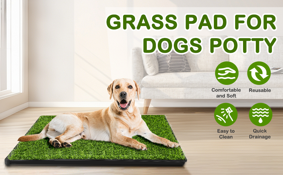 Dog Grass Pad with Tray