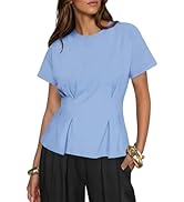 Fisoew Womens Off The Shoulder Cropped Tops Batwing Long Sleeve Loose Fit Summer Boat Neck Workou...