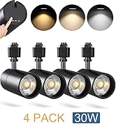 VANoopee 3-Color 30W H Track Lighting Heads Dimmable No Flicker Bright LED Track Lighting Fixture...