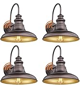 Diyel Outdoor Barn Light Fixture Farmhouse Wall Mount Light Gooseneck Wall Sconce Exterior Wall L...