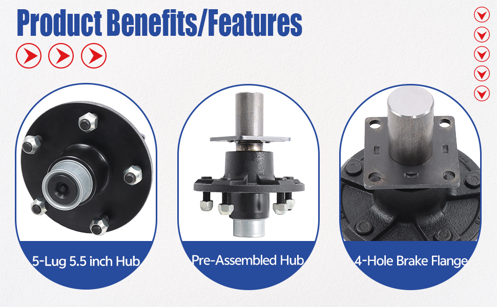 Trailer Hub Spindle Kit
