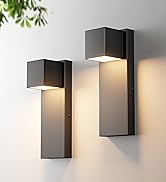 Aoceley 2-Pack Modern Outdoor LED Wall Light,24W 3000K Wall Porch&Patio Light,IP65 LED Exterior W...