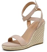 DREAM PAIRS Womens Open Toe Espadrilles Wedges Tie Lace Up Cute Ankle Strap Platform Sandals Dres...