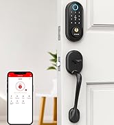 Smart Deadbolt, SMONET Keyless Entry Door Lock for Front Door, Biometrics Fingerprint Electronic ...