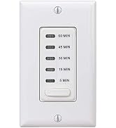 Intermatic FF460M 60-Minute Spring Loaded Wall Timer DPST No Hold - Enhance Energy Efficiency wit...