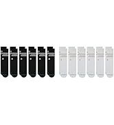 Stance Icon Crew + Quarter 6-Pack Bundle, White, Large
