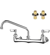 Installation Kit for Wall Mount Commercial Faucet, TOLSUNY Backsplash Mount Set for Stainless Ste...