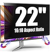 Magnetic 22 inch Privacy Screen for Computer Monitor,16:10 Aspect Ratio for Frameless Thin Bezel ...