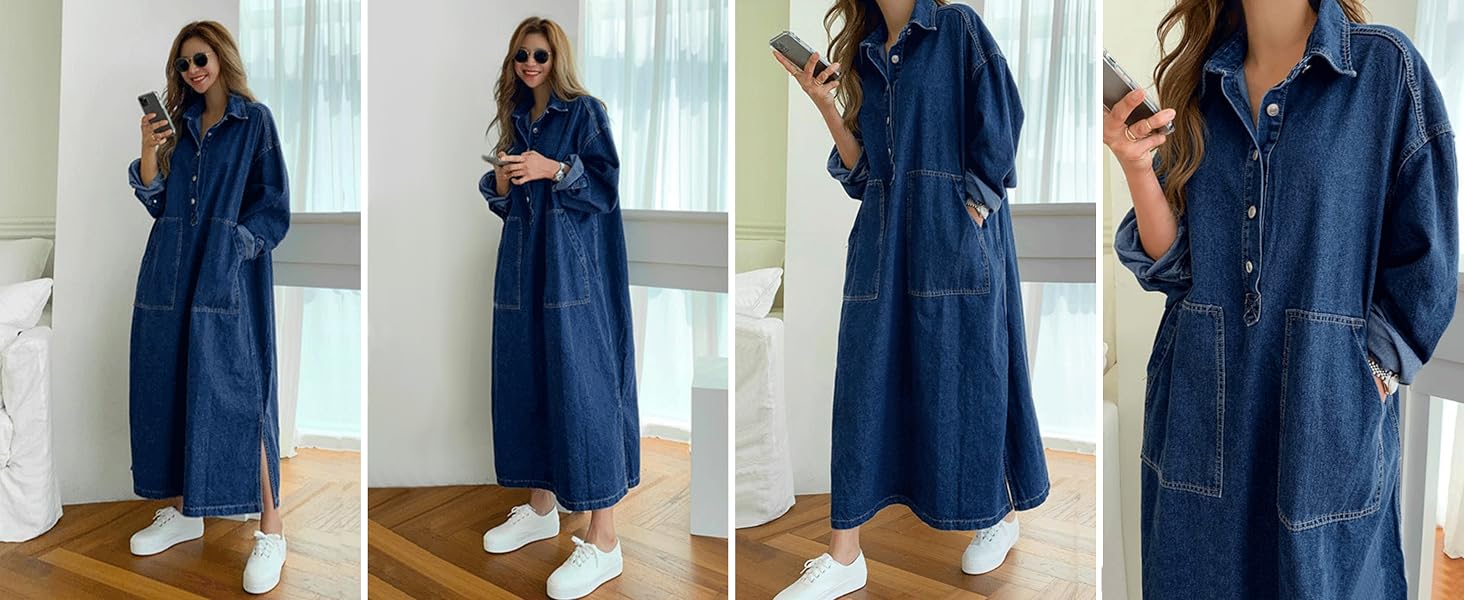 denim dress for women