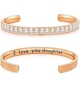 LOUISA SECRET Mothers Day Gifts Bangle Bracelets for Women, Rose Gold/18K Gold Bracelet for Mom W...