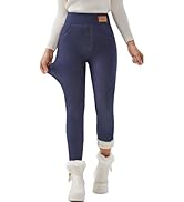 JK SUE JONES Women Winter Warm Thick Leggings Fleece Lined Stretchy Soft Thermal Sherpa Pants Hig...