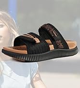 KuaiLu Womens Fashion Orthotic Slides Ladies Athletic Thick Cushion Recovery Sandals Adjustable S...