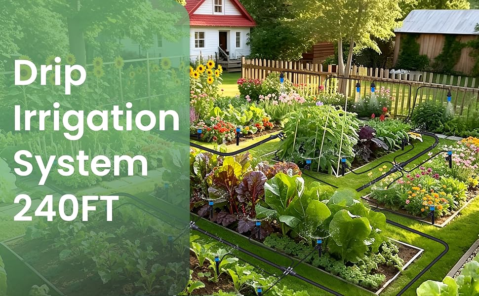 240FT Drip Irrigation System