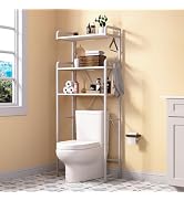 Huhote Over-The-Toilet Storage Rack with 3-Tier Shelves, Space Saver Toilet Shelf, Bathroom Stora...