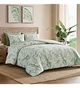Wonderful Army Green Comforter Set King Size, Yarn Dyed Farmhouse Striped Cotton Lightweight Boho...
