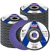 Sali 48 Pack Flap Disc 40 Grit 4.5" x 7/8-Inch Sanding Disc Bevel Type #29 Premium and Industrial...