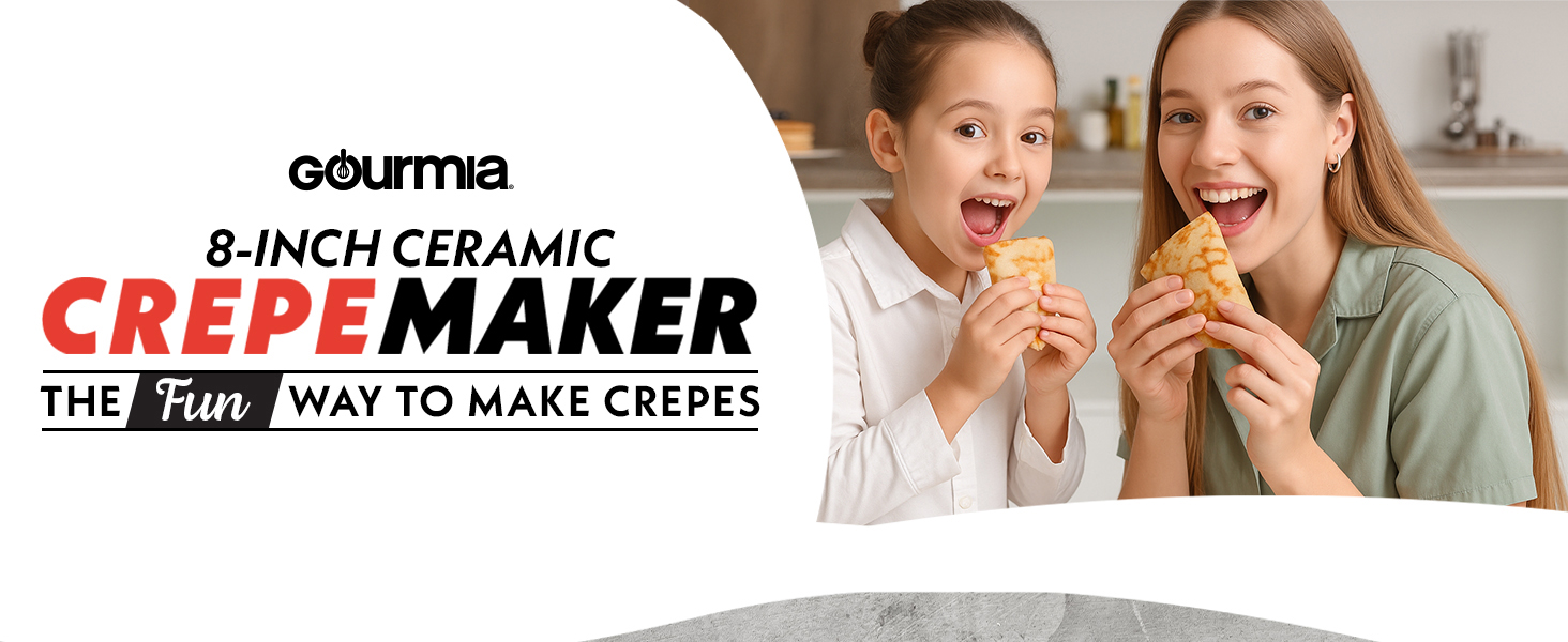 8 inch crepe maker made to perfection ready to fill gourmia