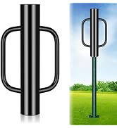 Gtongoko 8LB Fence Post Driver with Handles Heavy Duty T Post Driver Post Pounder for T-Posts, U ...