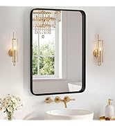 Sweetcrispy Bathroom Mirror for Over Sink, 30" x 48" Rectangle Wall Mount Mirrors with Metal Fram...