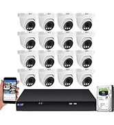GW Security 16 Channel NVR UltraHD 12MP 6K Face/Human/Vehicle Detection PoE Security Camera Syste...