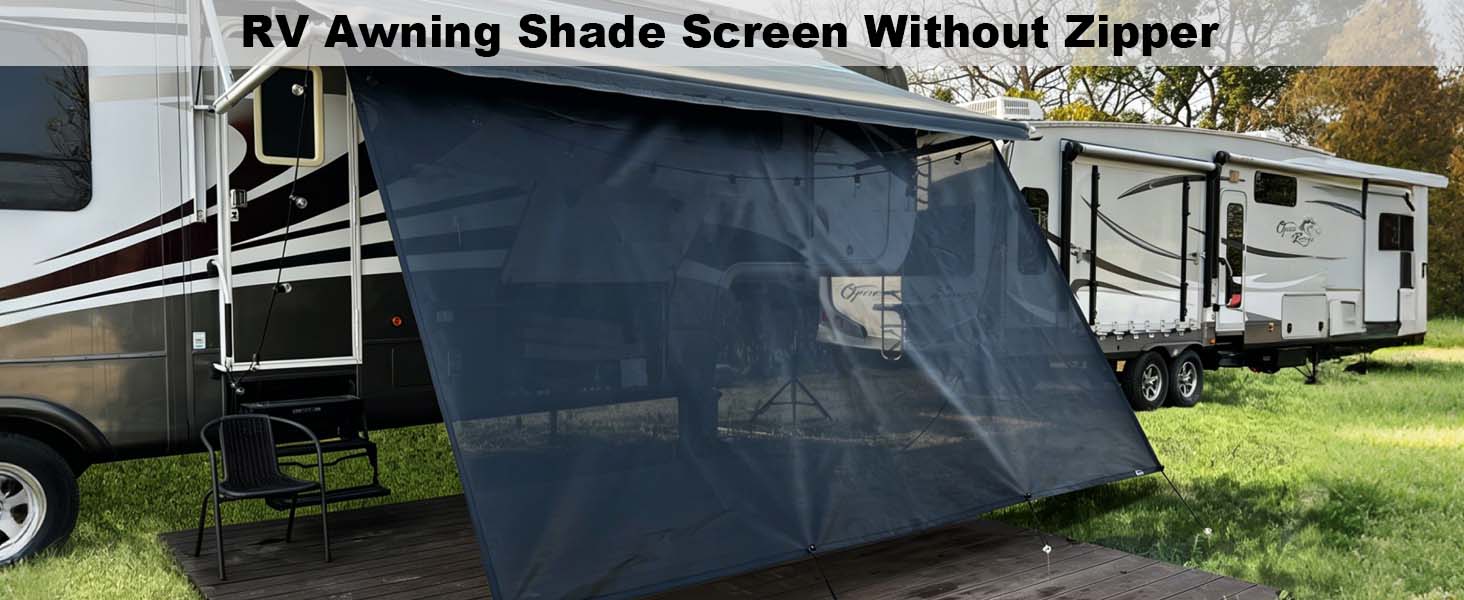 RV Awning Shade Screen RV Awning Sun Shade Screen Camper RV Awning Screen Front RV Awning Screen