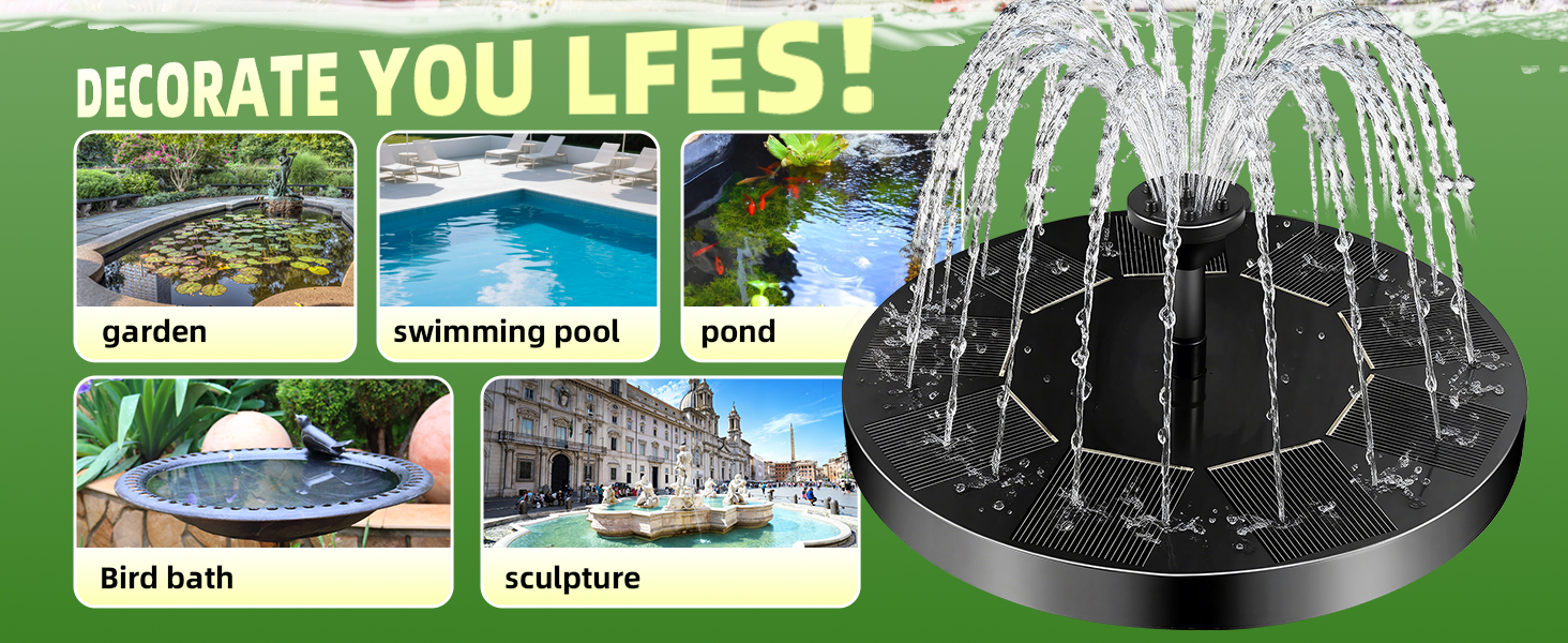 solar bird bath fountain