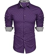 COOFANDY Men's Business Dress Shirt Long Sleeve Slim Fit Casual Button Down Shirt