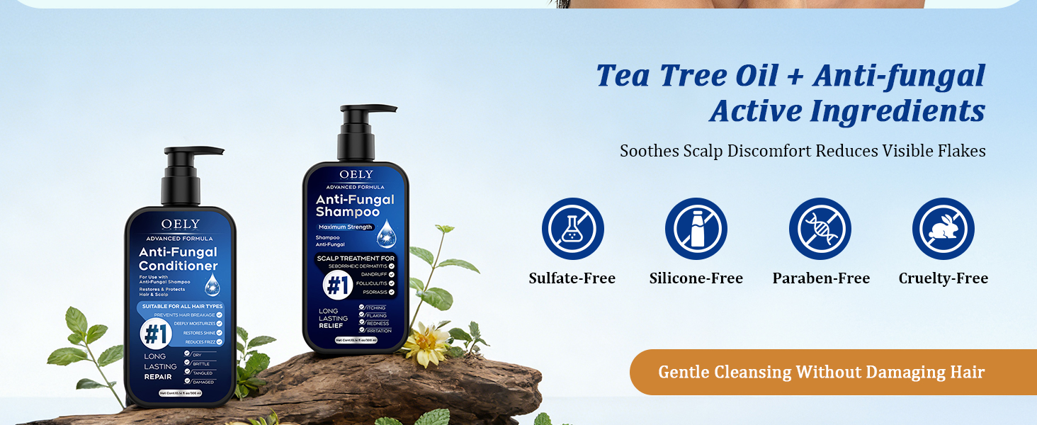 Antifungal Shampoo and Conditioner Set A+4